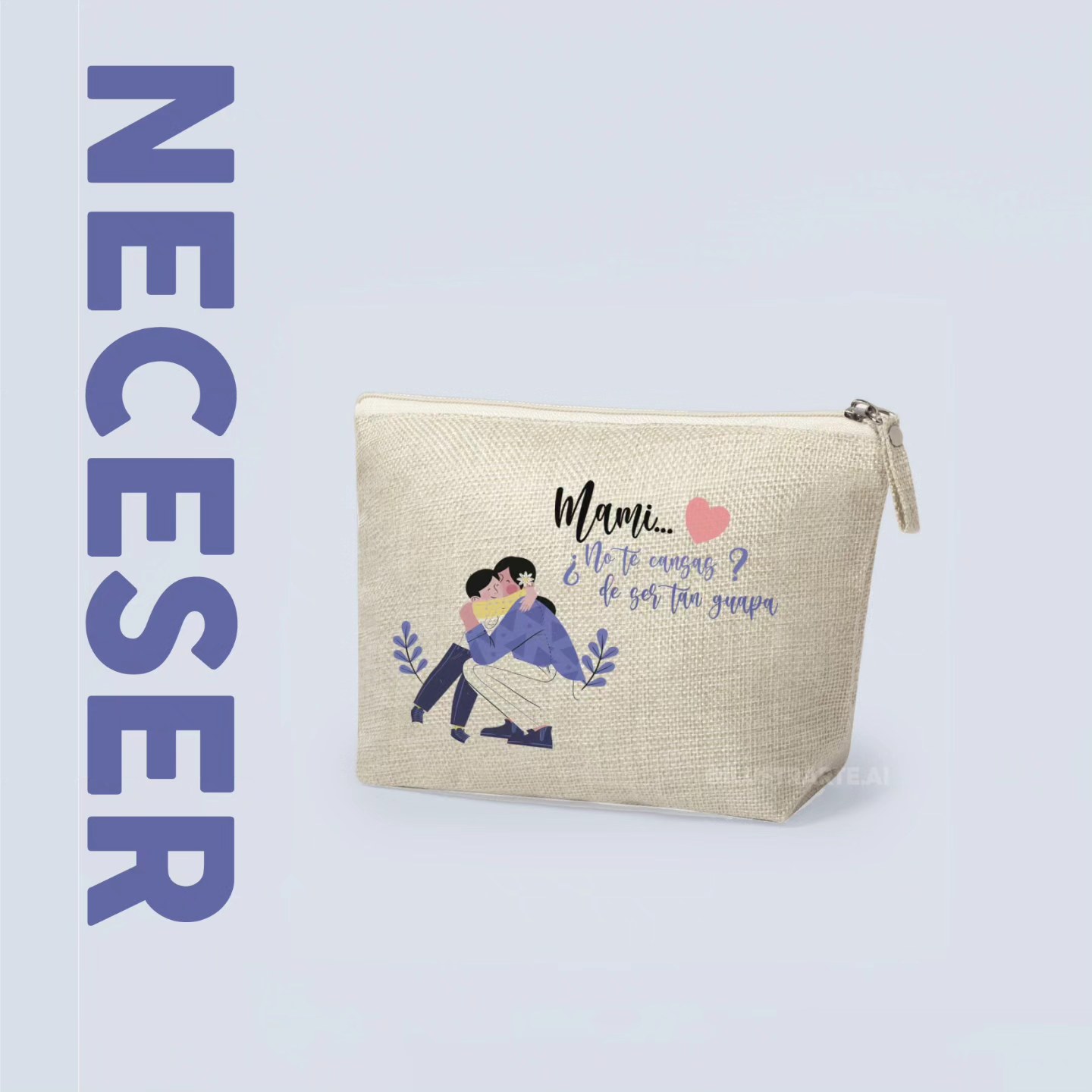 Neceser impresión textil neceser